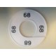 Maatring 9 cm wit/zw 68 
